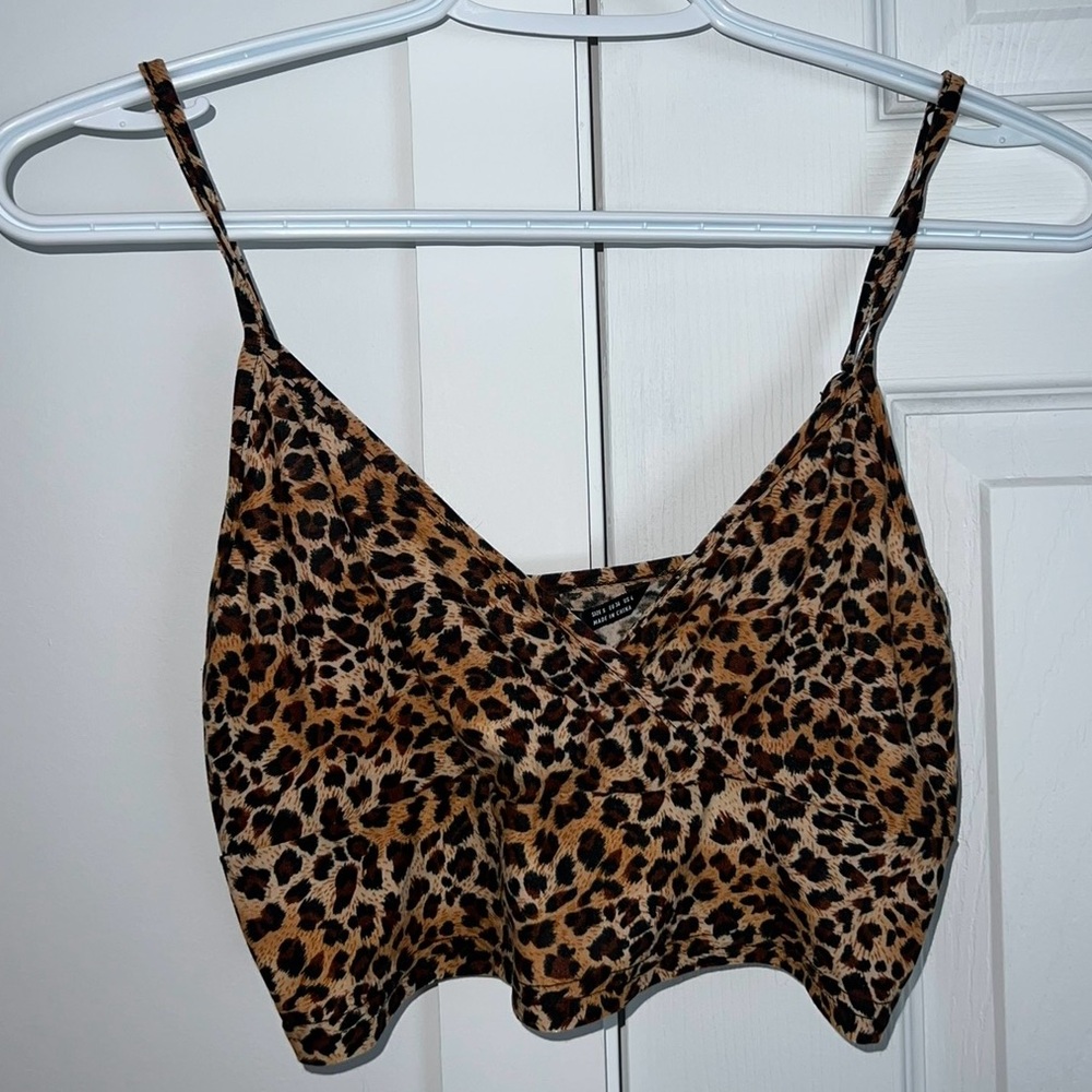 Cheetah print crop top